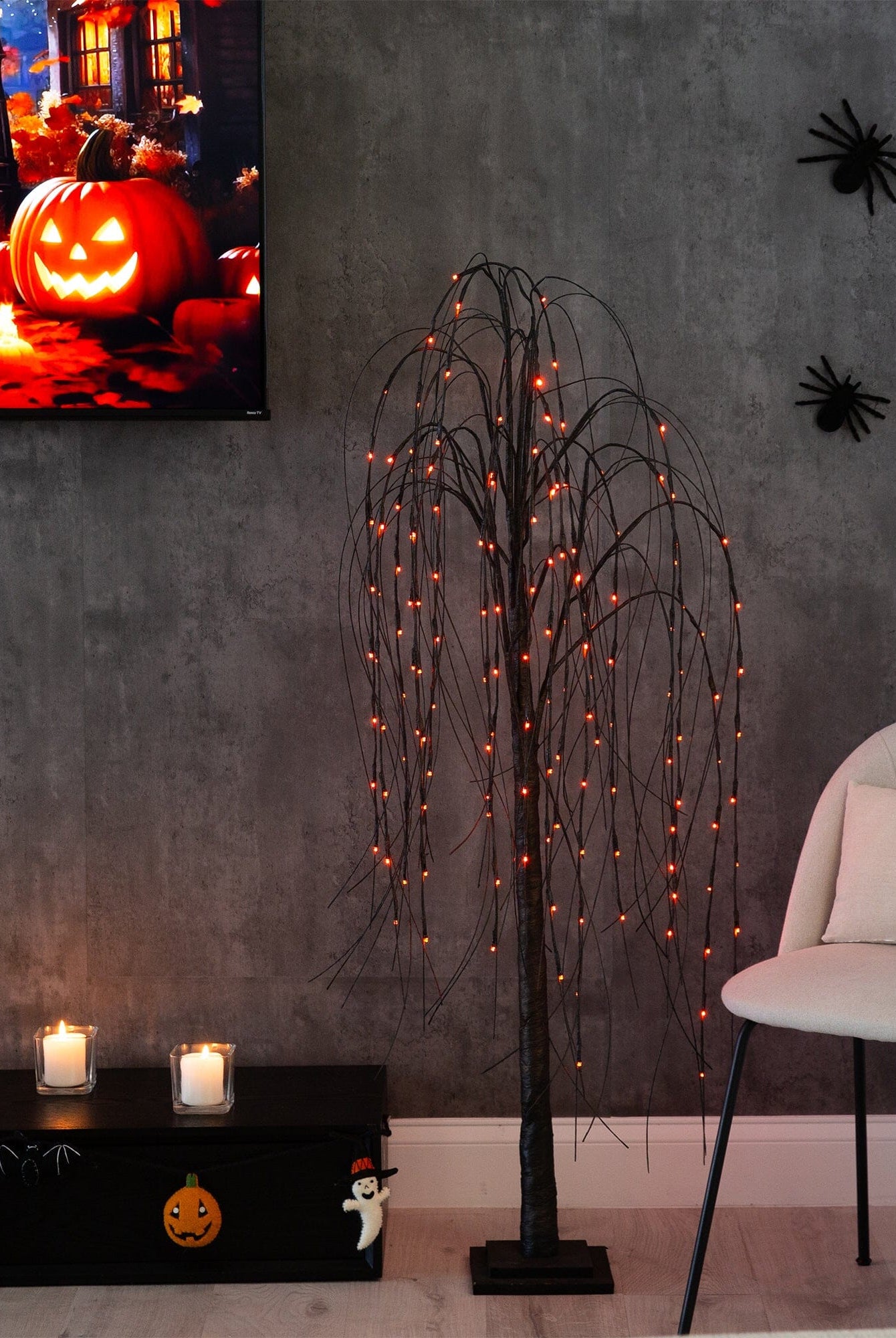 Shop For 5’ Pre - Lit Halloween Black Willow Artificial Fall Tree