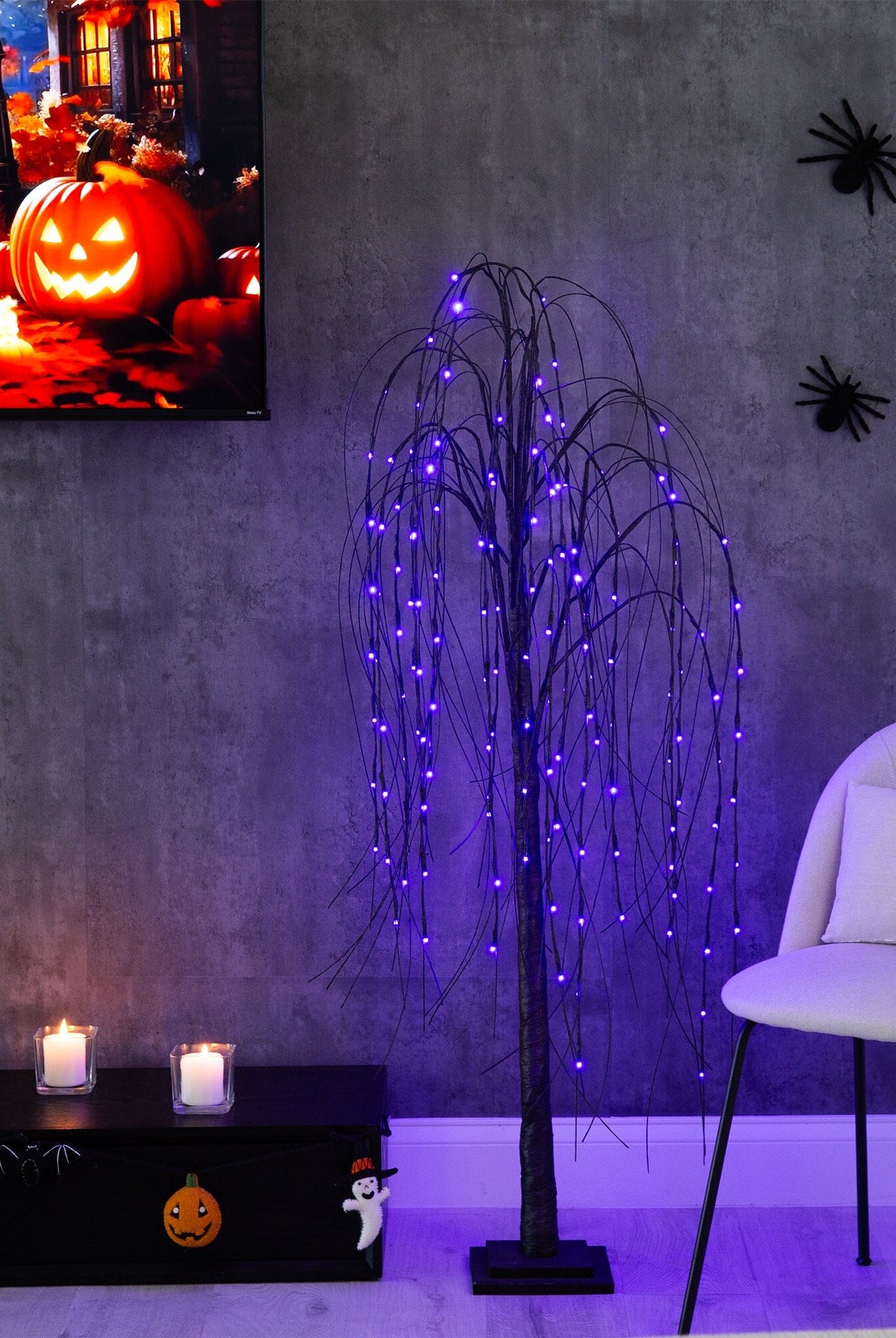 Shop For 5’ Pre - Lit Halloween Black Willow Artificial Fall Tree