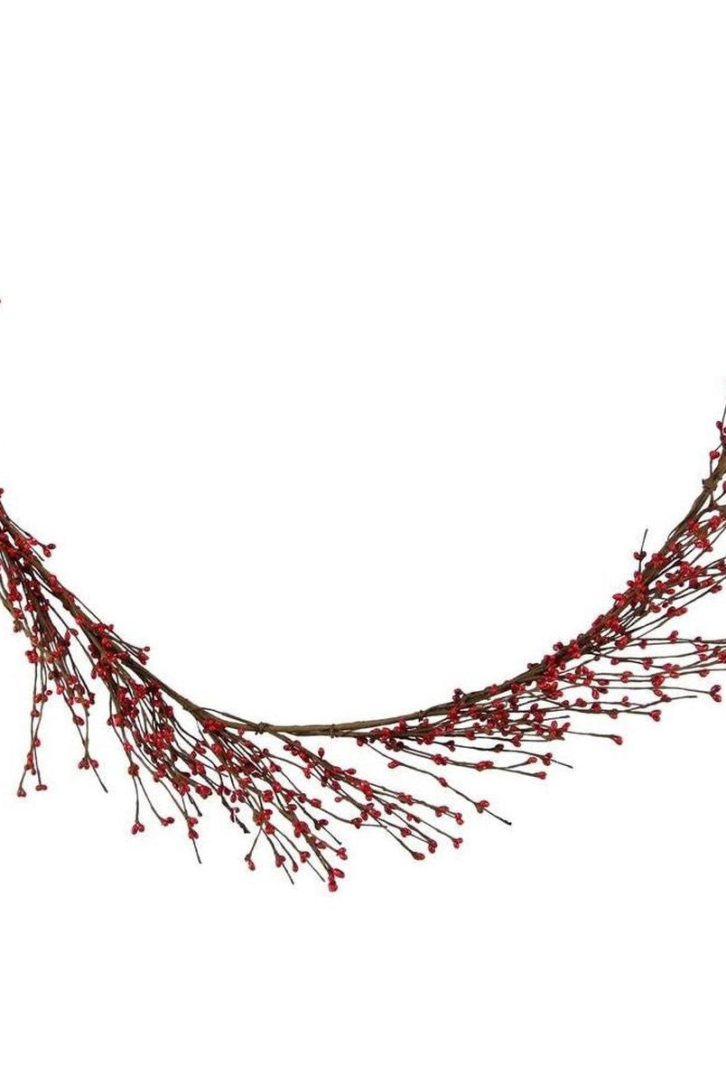 Shop For 5' Red Pip Berry Wired Garland