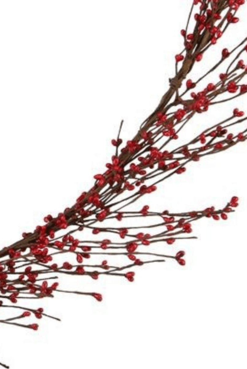Shop For 5' Red Pip Berry Wired Garland