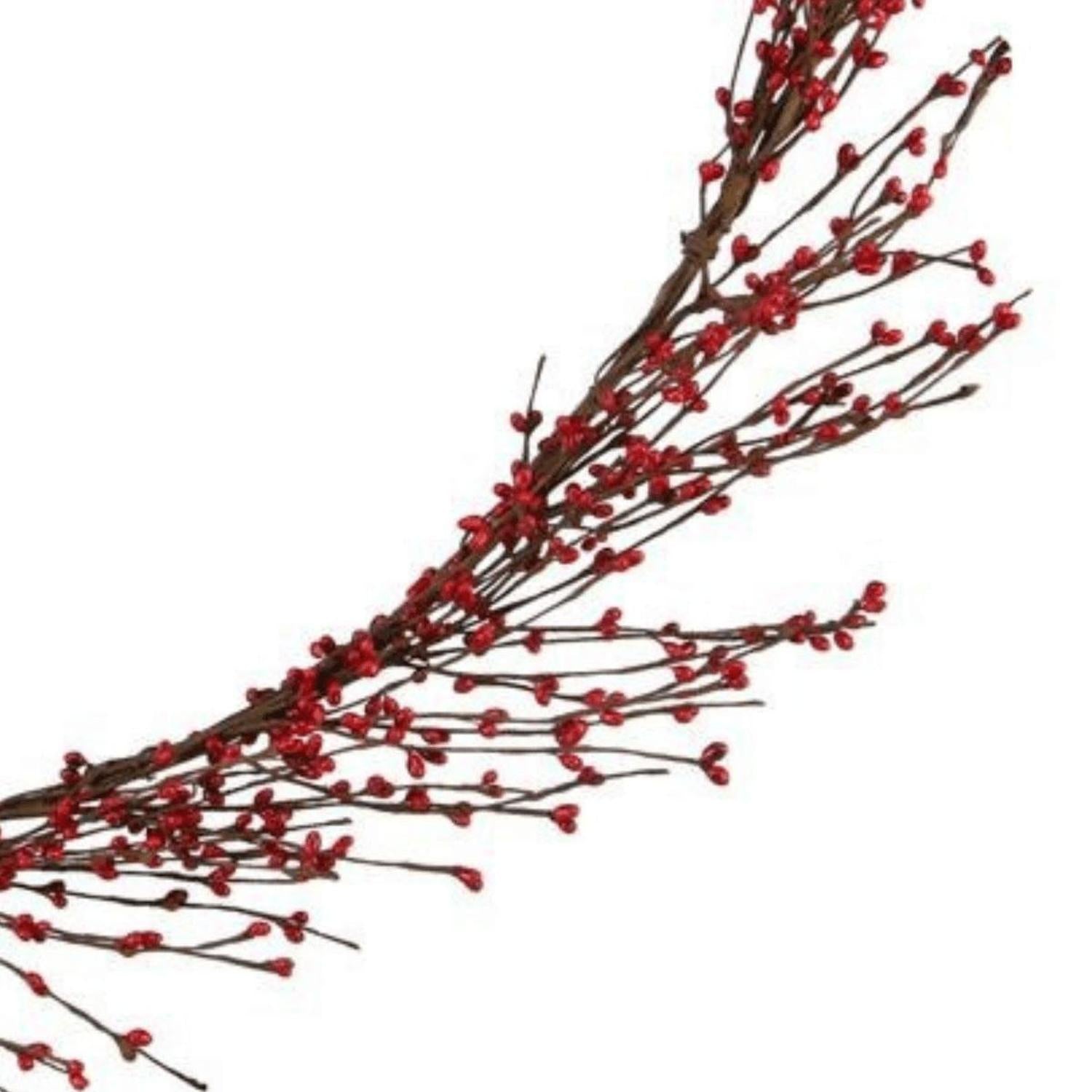 Shop For 5' Red Pip Berry Wired Garland