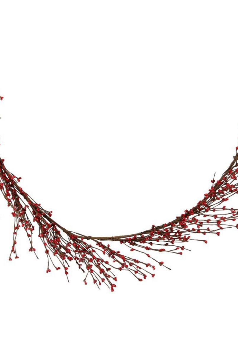Shop For 5' Red Pip Berry Wired Garland