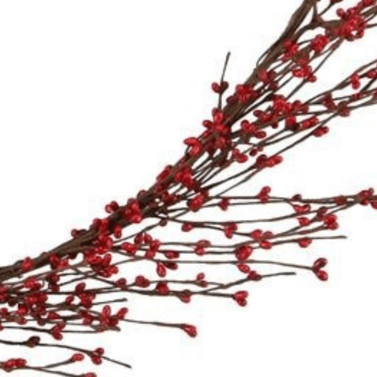 Shop For 5' Red Pip Berry Wired Garland