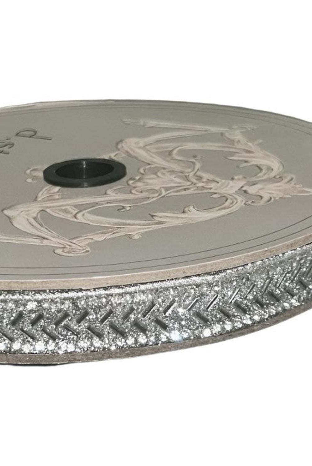 .5" Silver Bead Chevron Ribbon