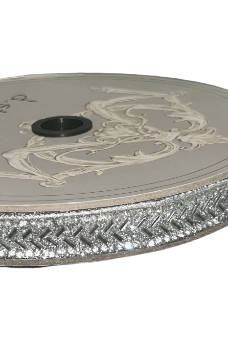 Shop For .5" Silver Bead Chevron Ribbon