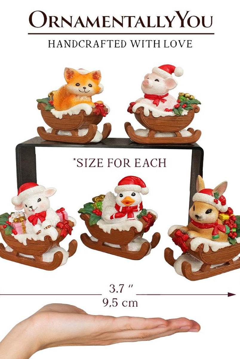 Shop For 5" Tabletop Holiday Animal Decor Figurines (Set of 5)
