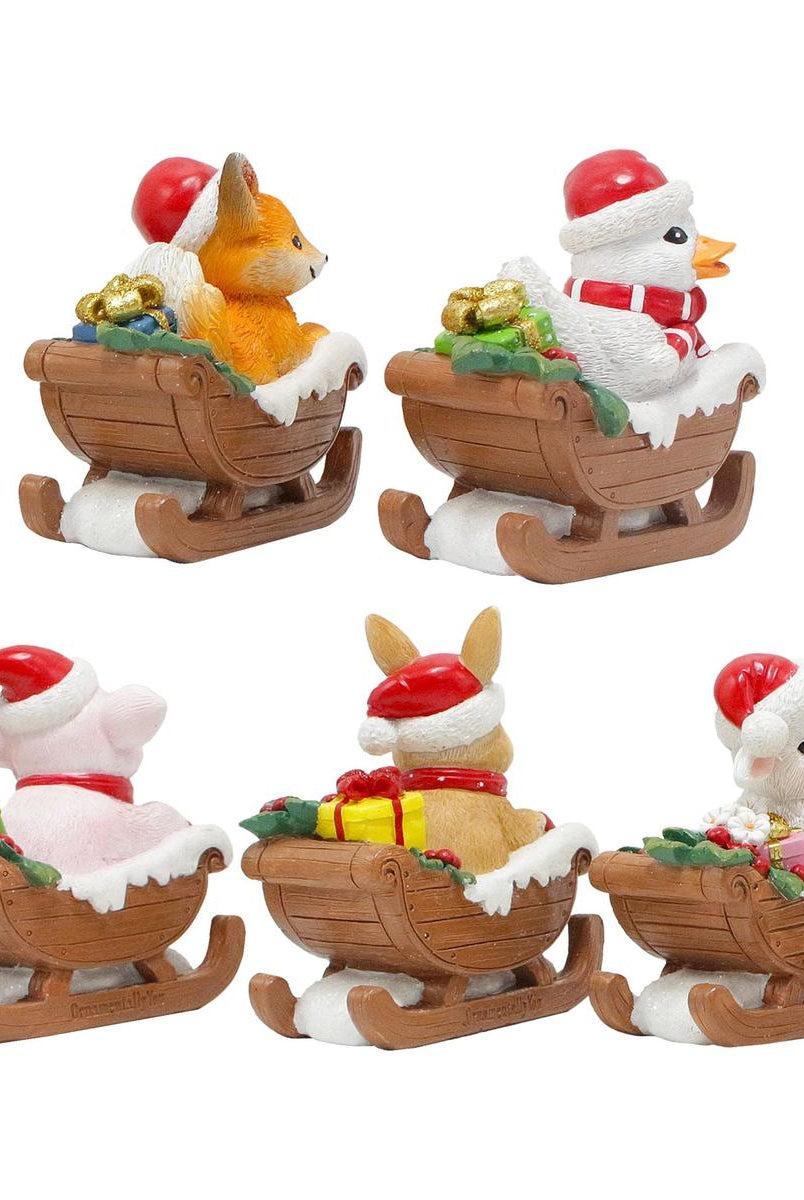 Shop For 5" Tabletop Holiday Animal Decor Figurines (Set of 5)