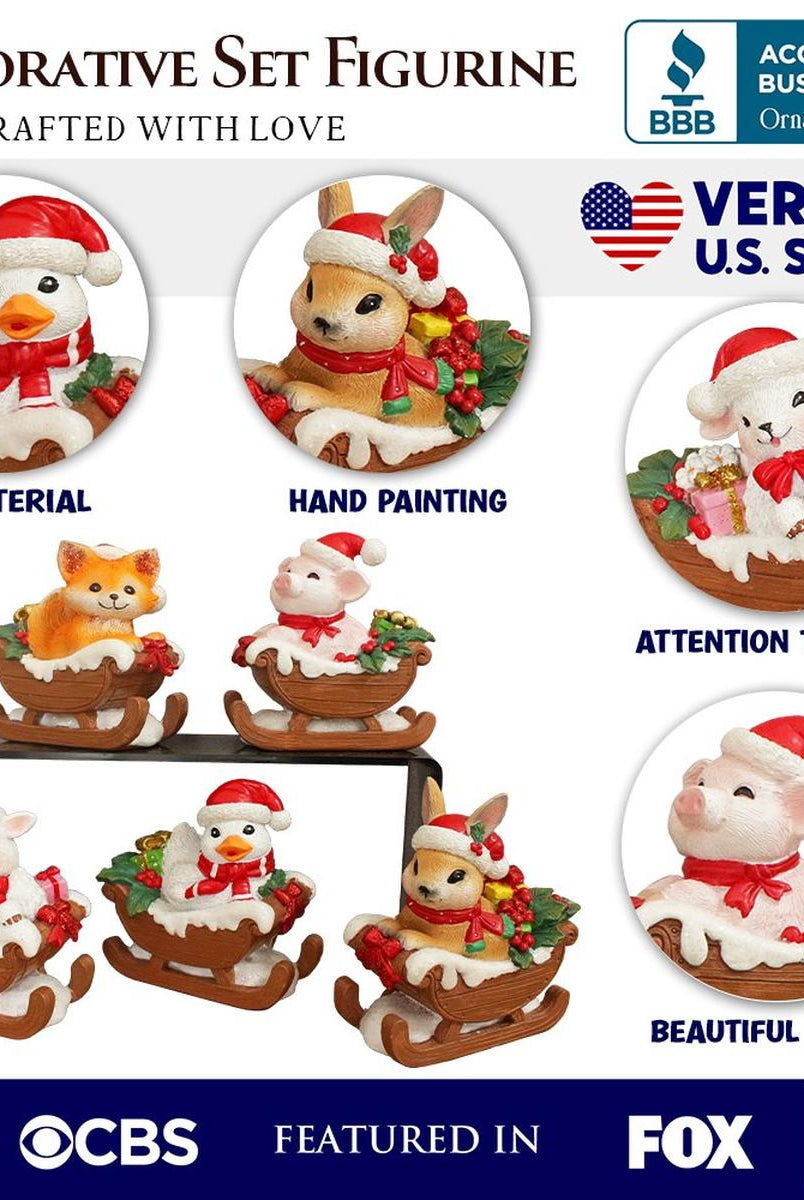 Shop For 5" Tabletop Holiday Animal Decor Figurines (Set of 5)