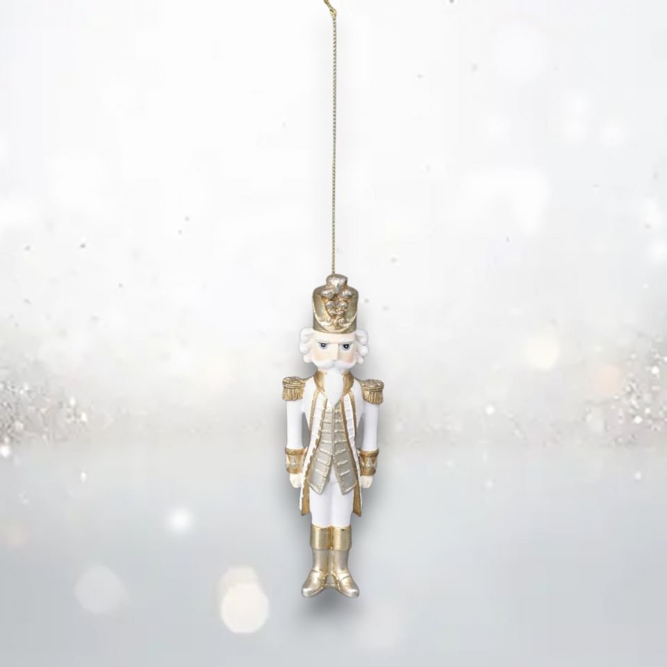 Shop For 5" White and Gold Nutcracker Ornament