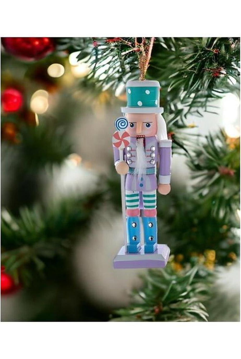 5" Wooden Pastel Nutcracker Ornaments