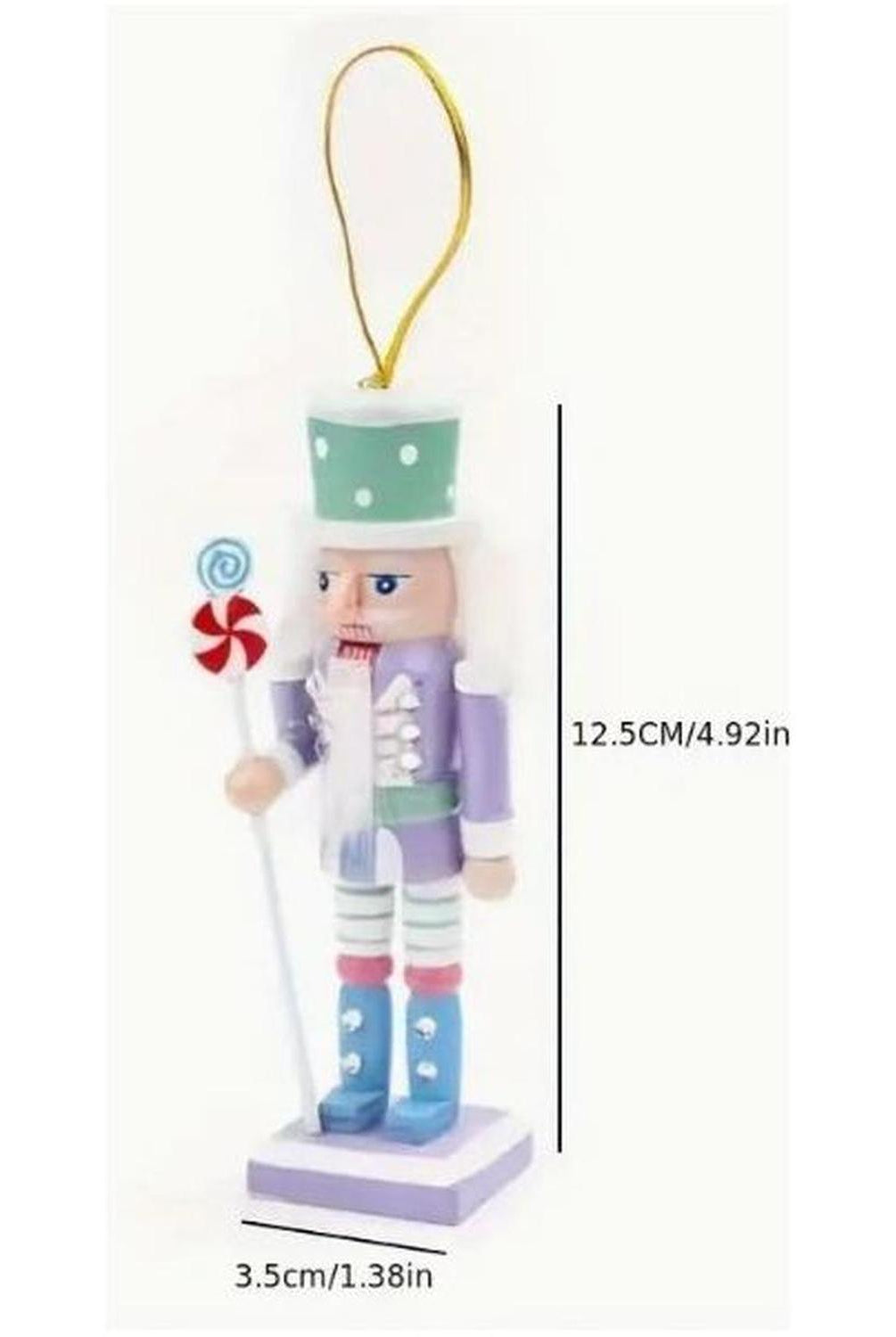 5" Wooden Pastel Nutcracker Ornaments