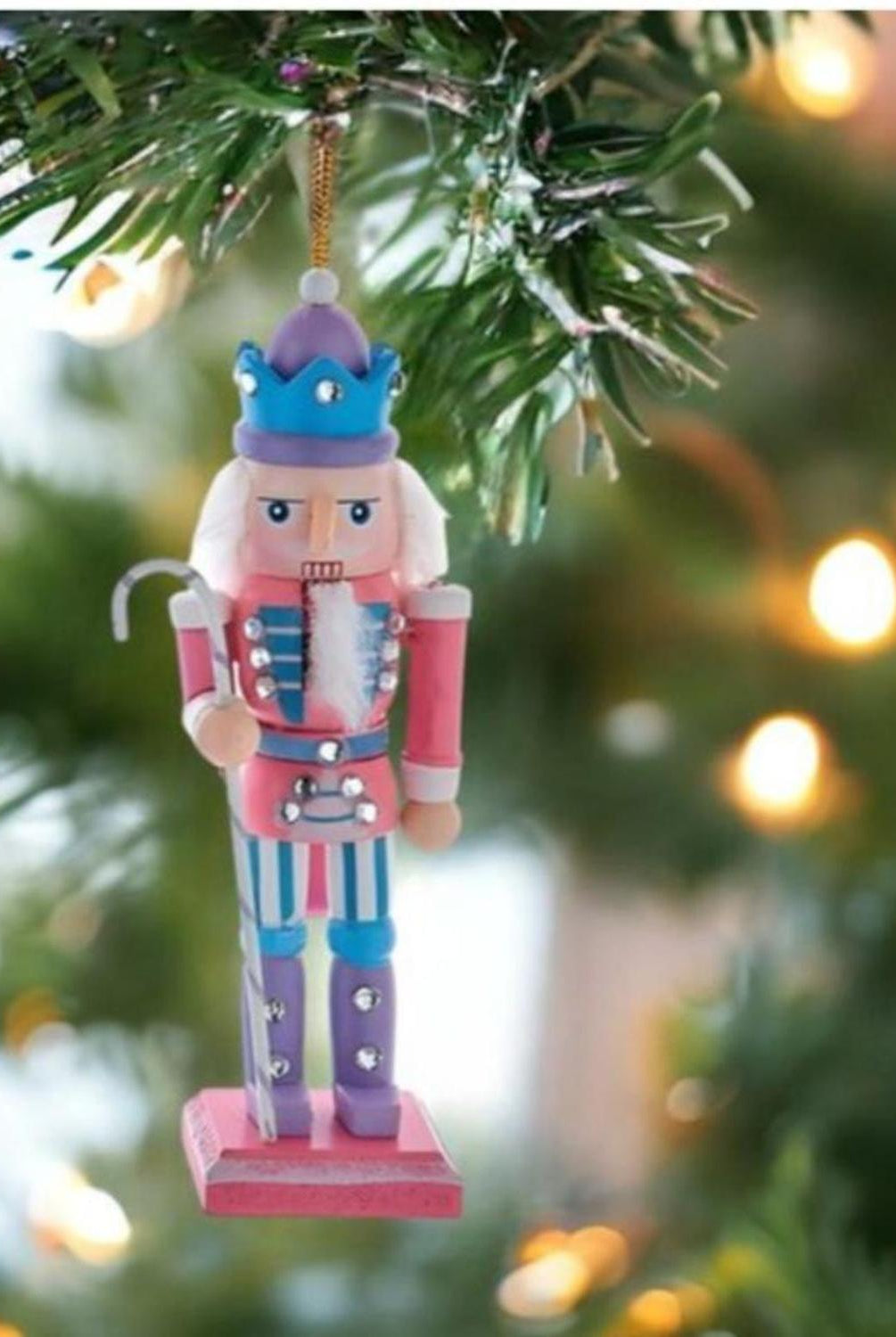 5" Wooden Pastel Nutcracker Ornaments