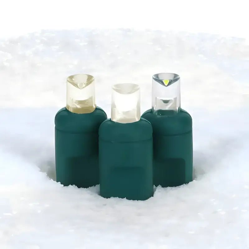 Shop For 50 5mm Champagne Warm White, Pure White, Cool White LED Christmas Lights, 6" Spacing