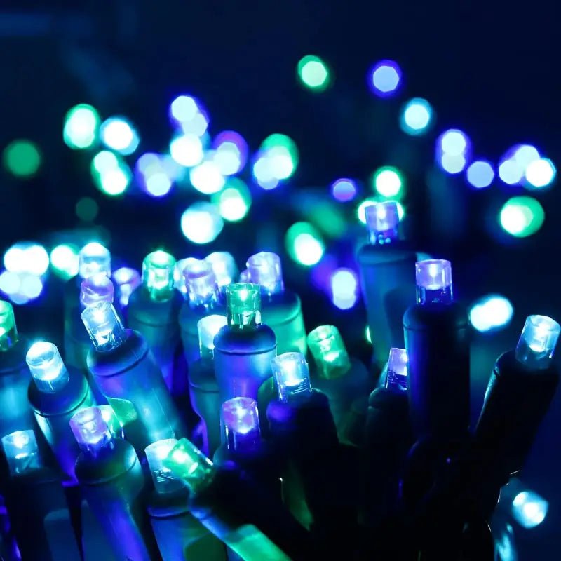 Shop For 50 5mm ColorSplash Bahamas Blue, Green, Teal LED Christmas Lights, 6" Spacing