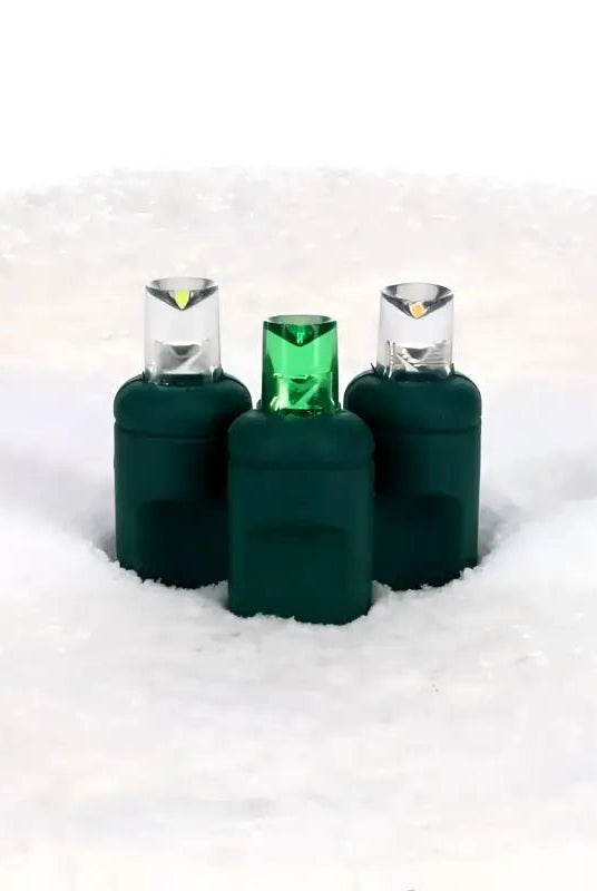 Shop For 50 5mm ColorSplash Winter Warm White, Cool White, Green LED Christmas Lights, 6" Spacing