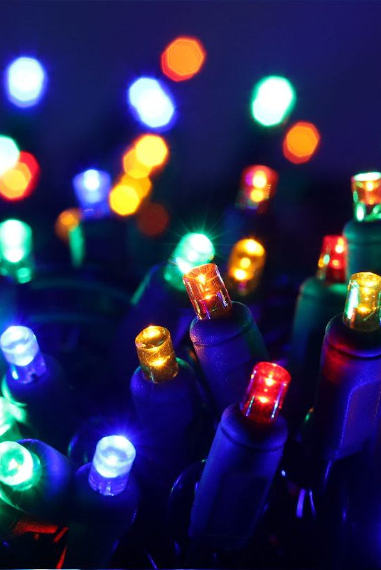 Shop For 50 5mm Multicolor LED Christmas Lights, 4" Spacing