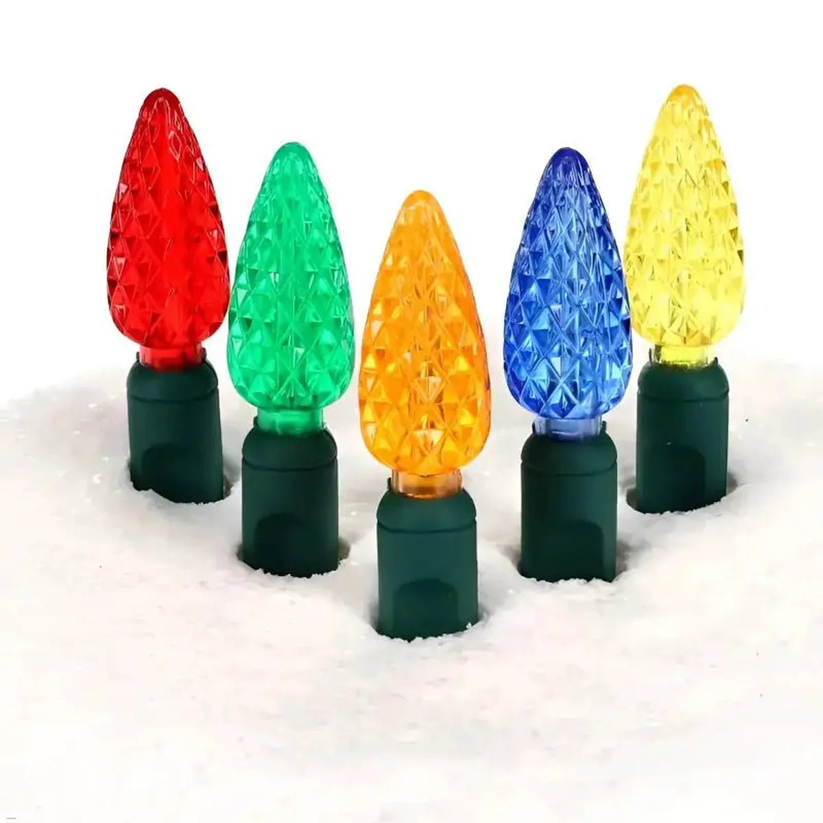 Shop For 50 C6 Multicolor LED Christmas Lights, 4" Spacing