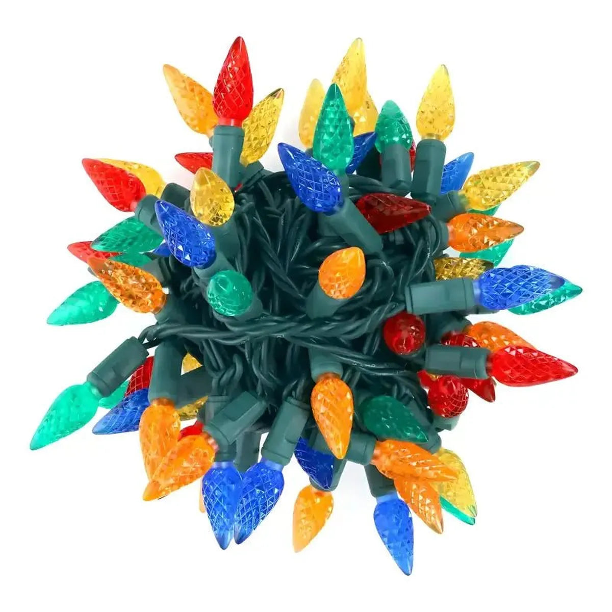 Shop For 50 C6 Multicolor LED Christmas Lights, 4" Spacing