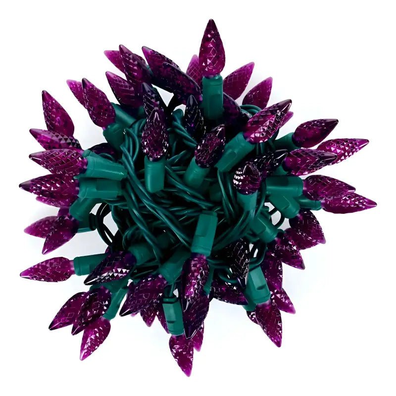 Shop For 50 C6 Purple LED Christmas Lights, 4" Spacing