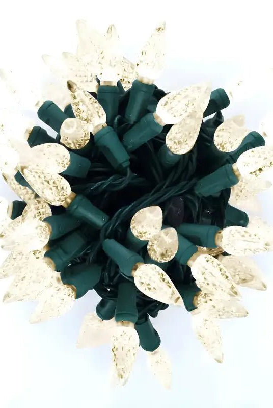 Shop For 50 C6 Warm White LED Christmas Lights, 4" Spacing