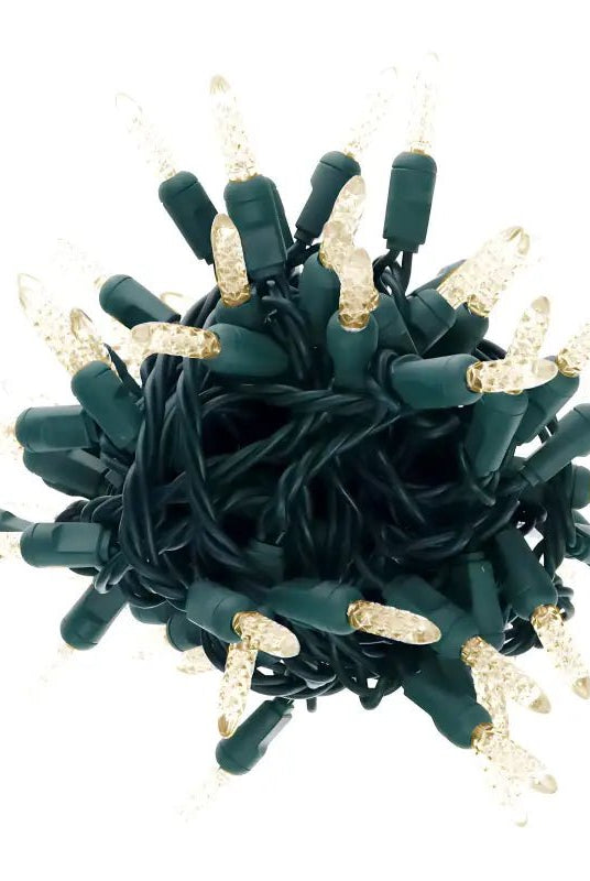 Shop For 50 M5 Warm White LED Christmas Lights, 4" Spacing