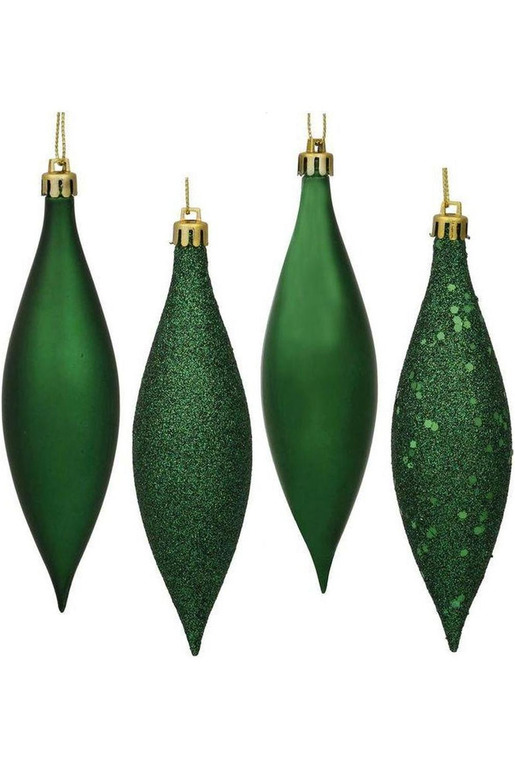 Shop For 5.5" Emerald Drop Ornaments (Asst 4)