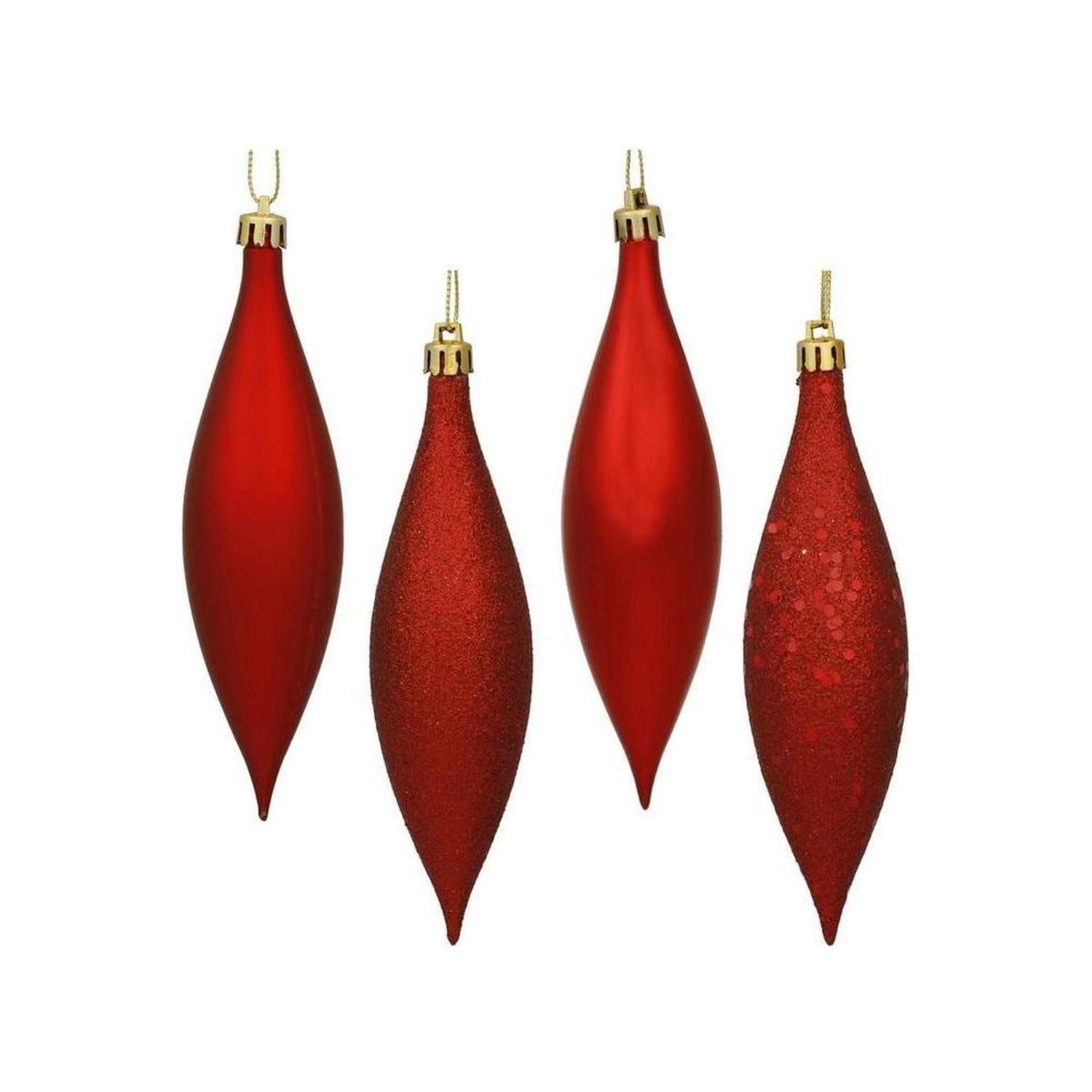 Shop For 5.5" Red Drop Ornaments (Asst 4)