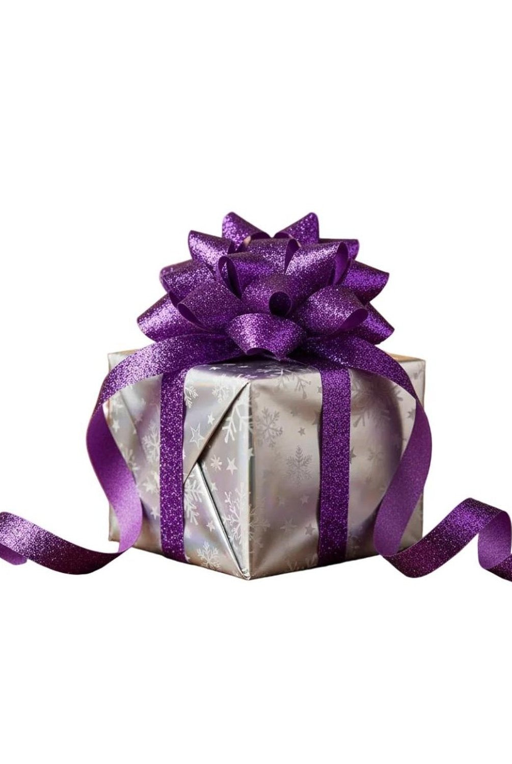 Shop For 5/8in Glitter on Fabric Ribbon: Purple (25 Yards)