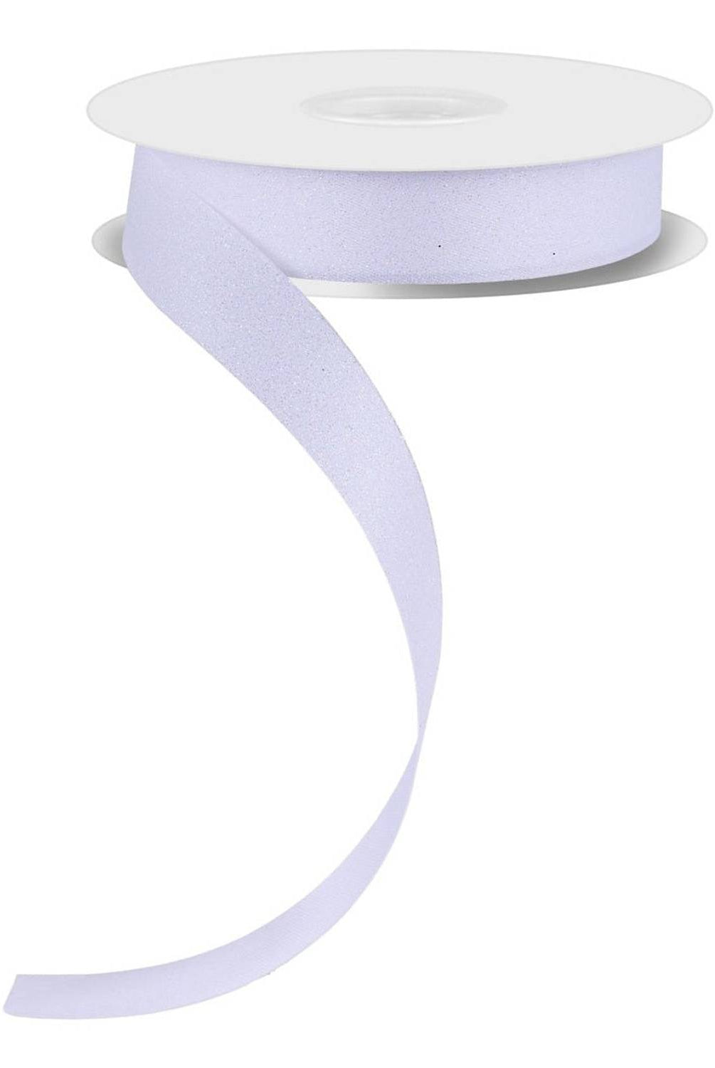 Shop For 5/8in Glitter on Fabric Ribbon: White (25 Yards)