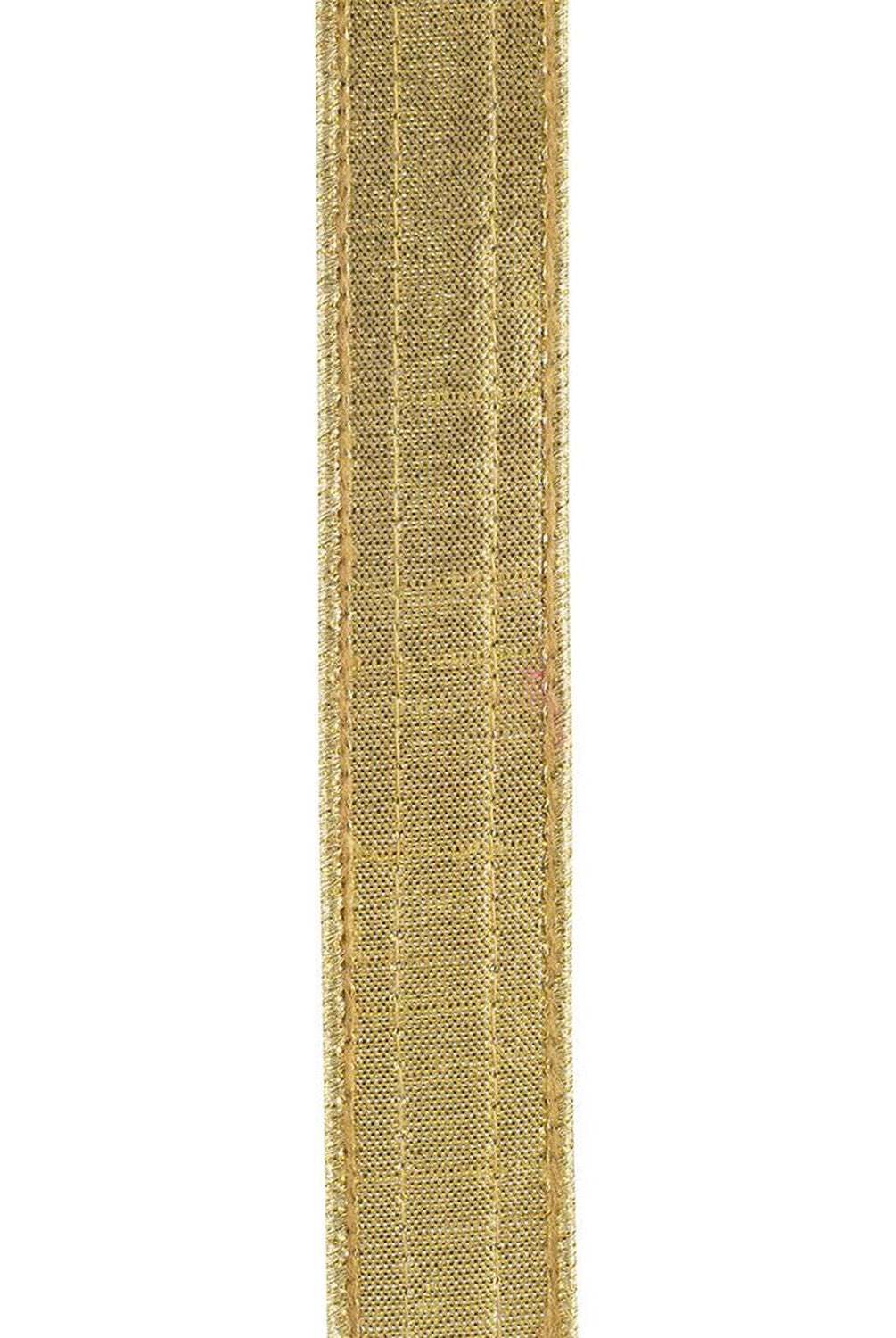 5/8in Metallic Dupioni Jewel Ribbon: Gold (5 Yards)