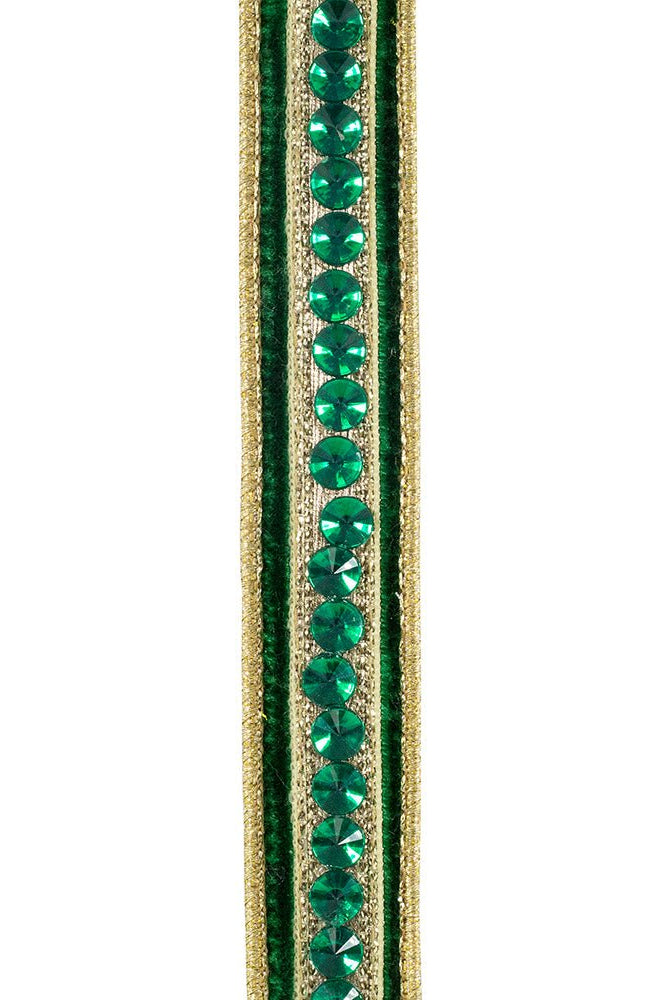 Shop For 5/8in Metallic Dupioni Jewel Ribbon: Green (5 Yards)
