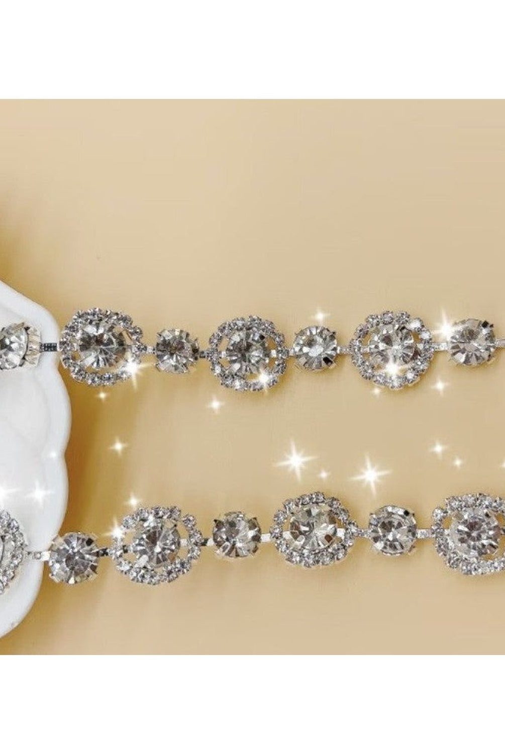 Shop For .59in Sparkling White Round Glass Rhinestone Chain (1 Yard)