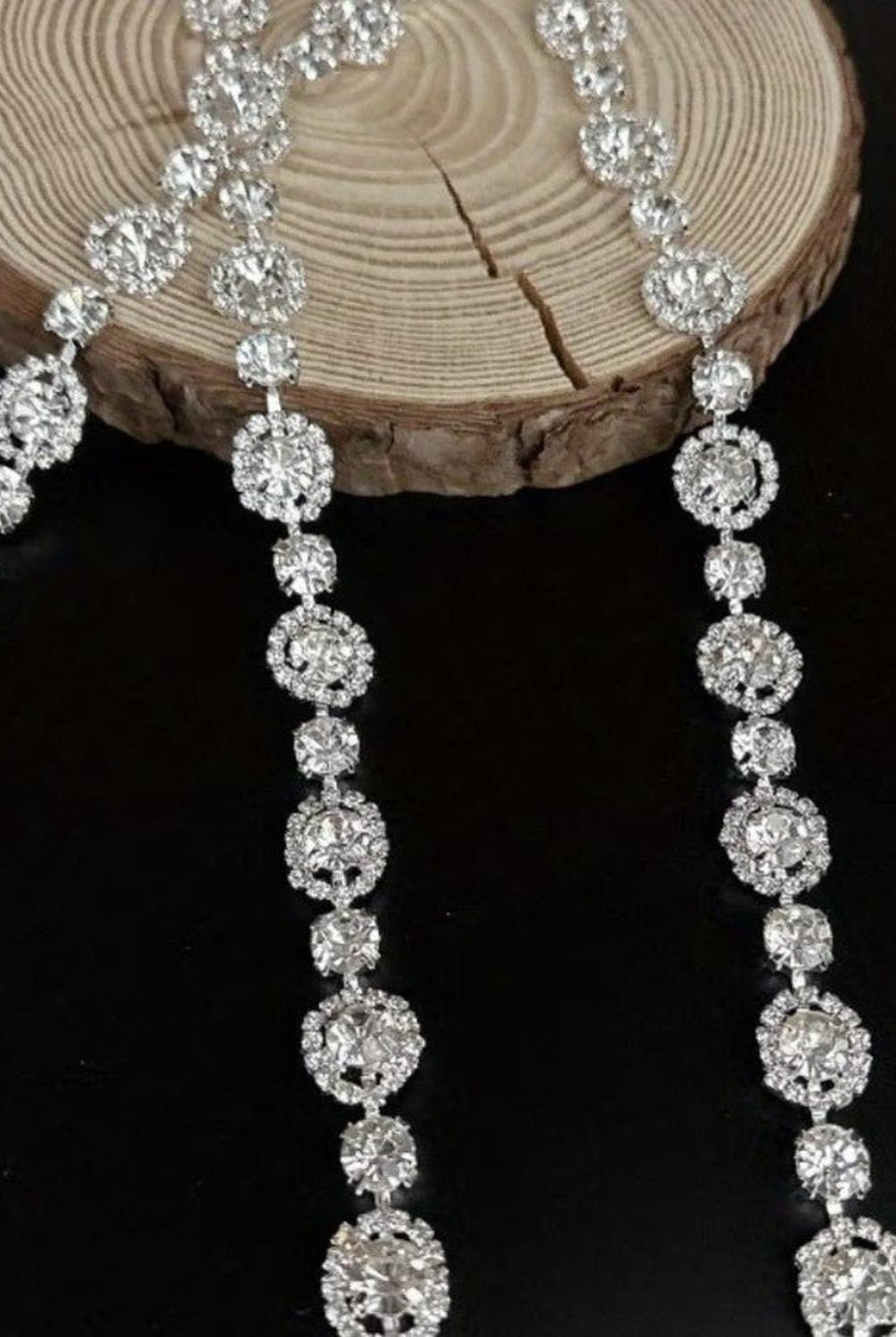 Shop For .59in Sparkling White Round Glass Rhinestone Chain (1 Yard)