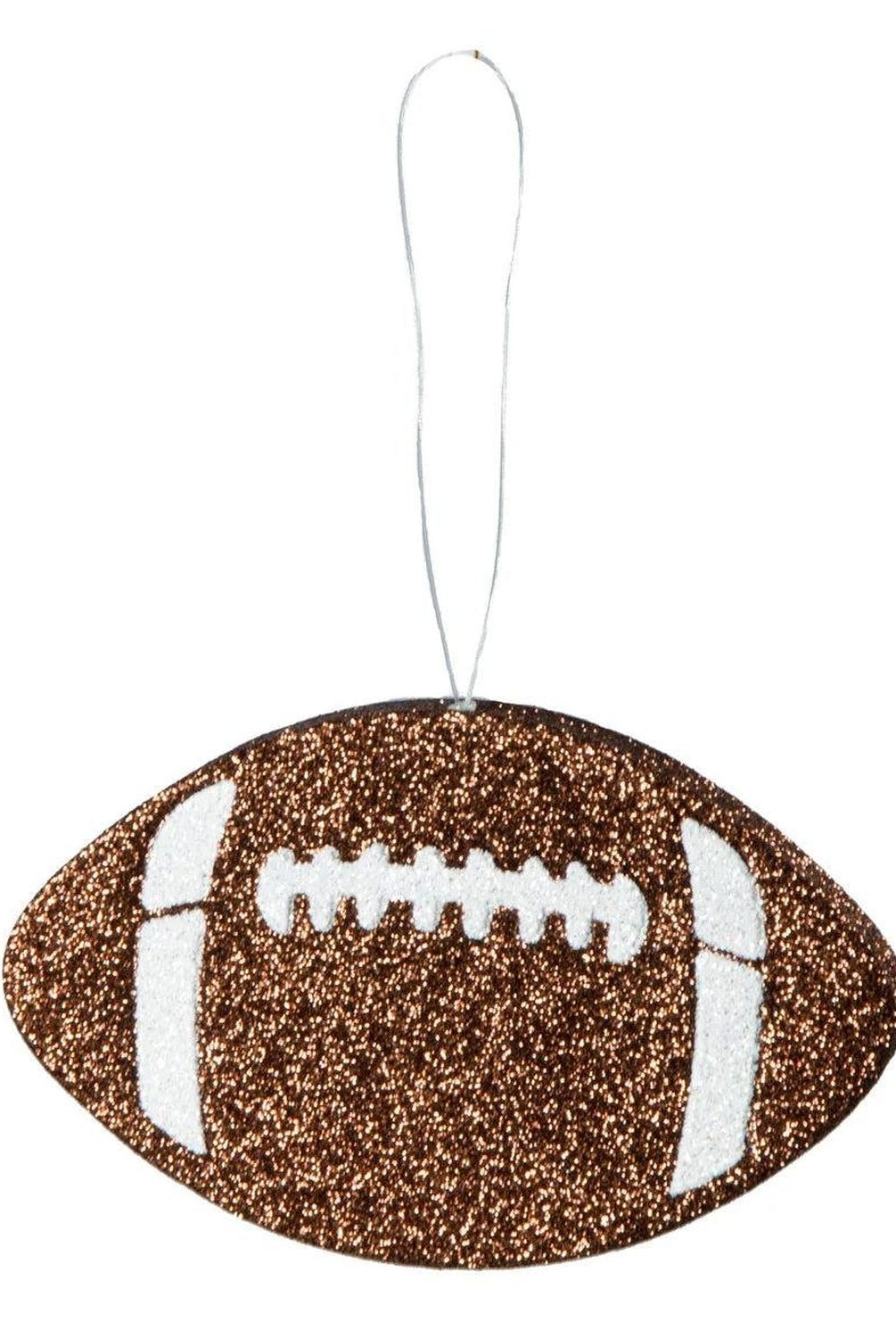 Shop For 5in Metallic Glitter Football Ornament: Brown & White