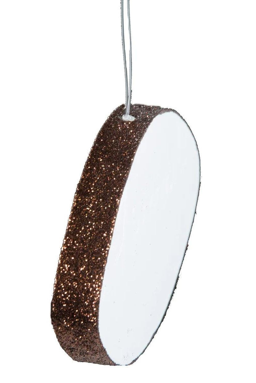 Shop For 5in Metallic Glitter Football Ornament: Brown & White