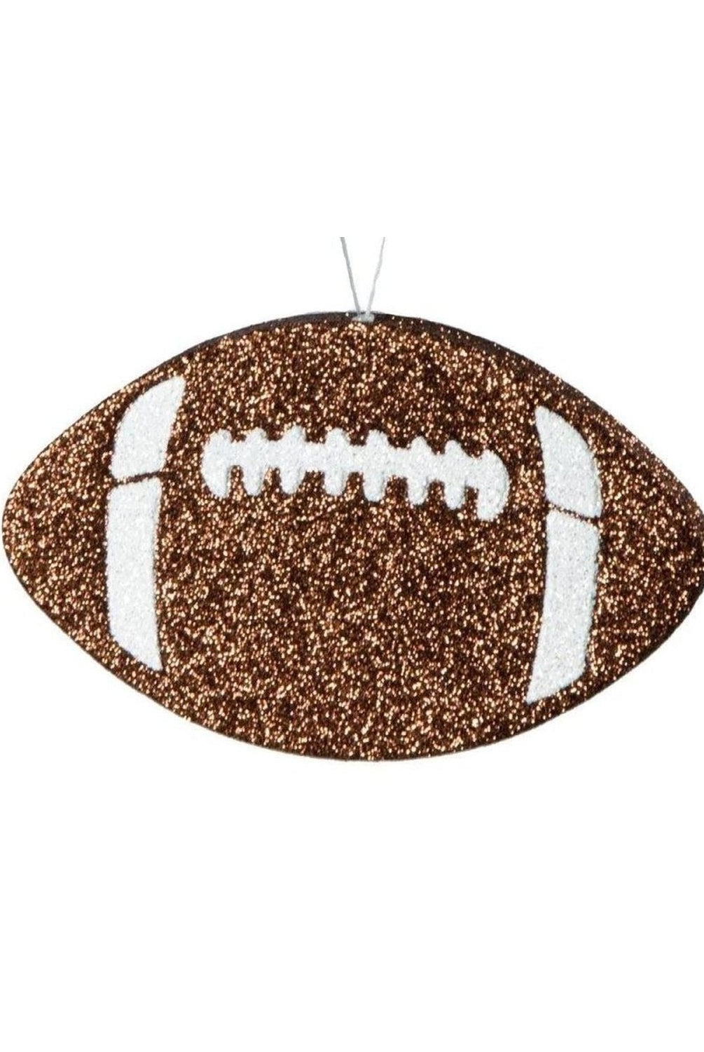 Shop For 5in Metallic Glitter Football Ornament: Brown & White