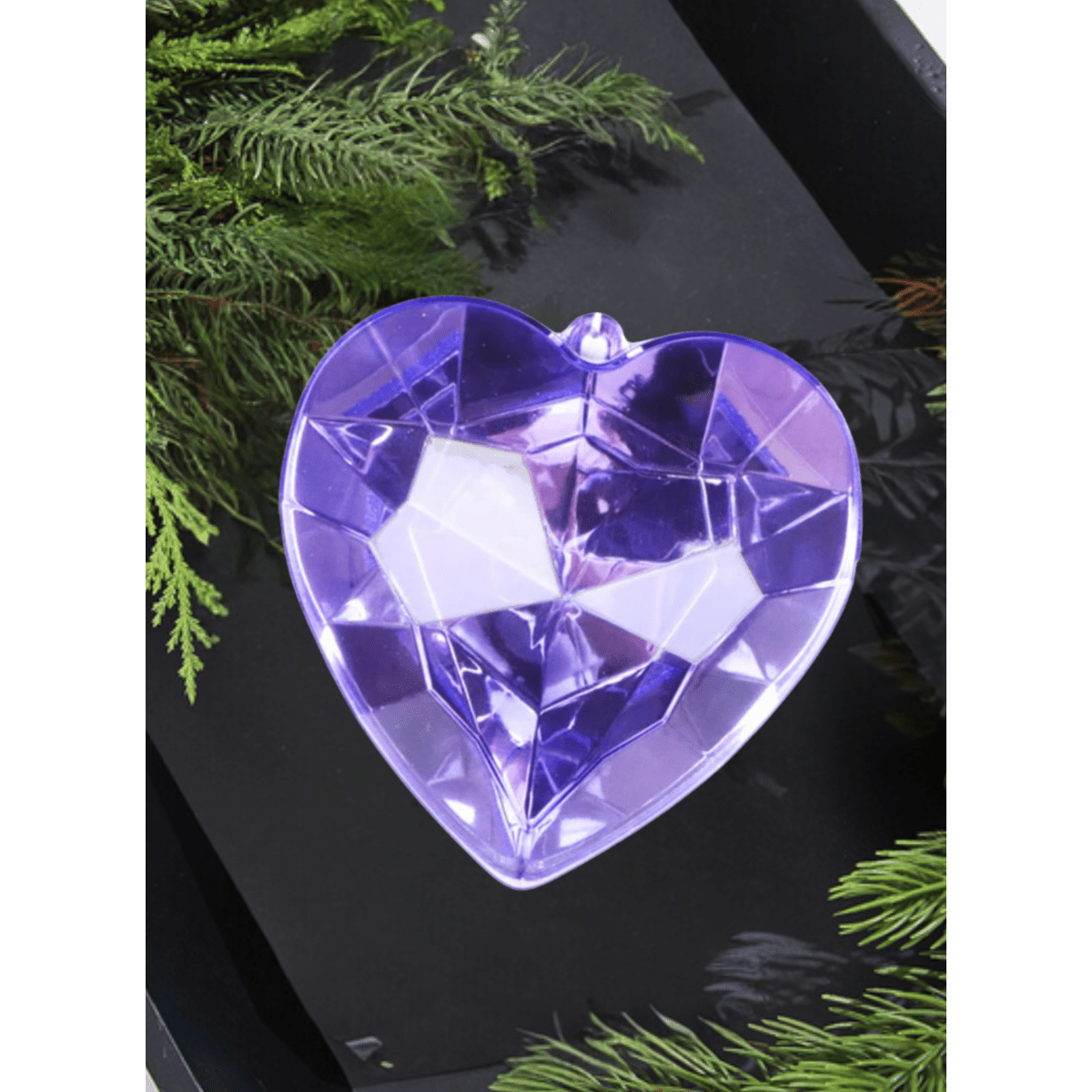 Shop For 6" Acrylic Heart Jewel Ornament: Amethyst/Lavender