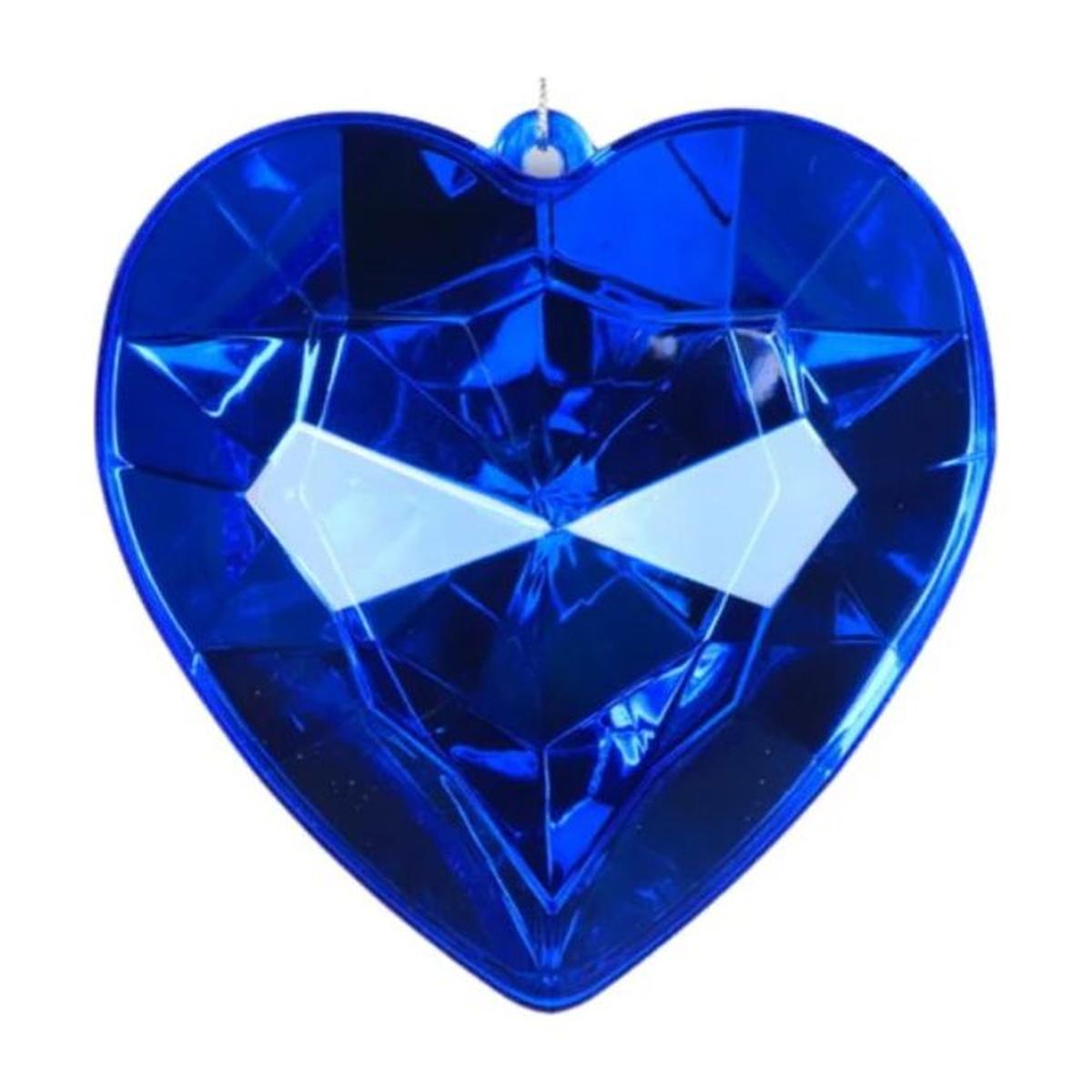 Shop For 6" Acrylic Heart Jewel Ornament: Blue