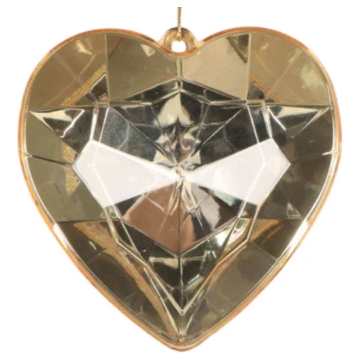 Shop For 6" Acrylic Heart Jewel Ornament: Gold