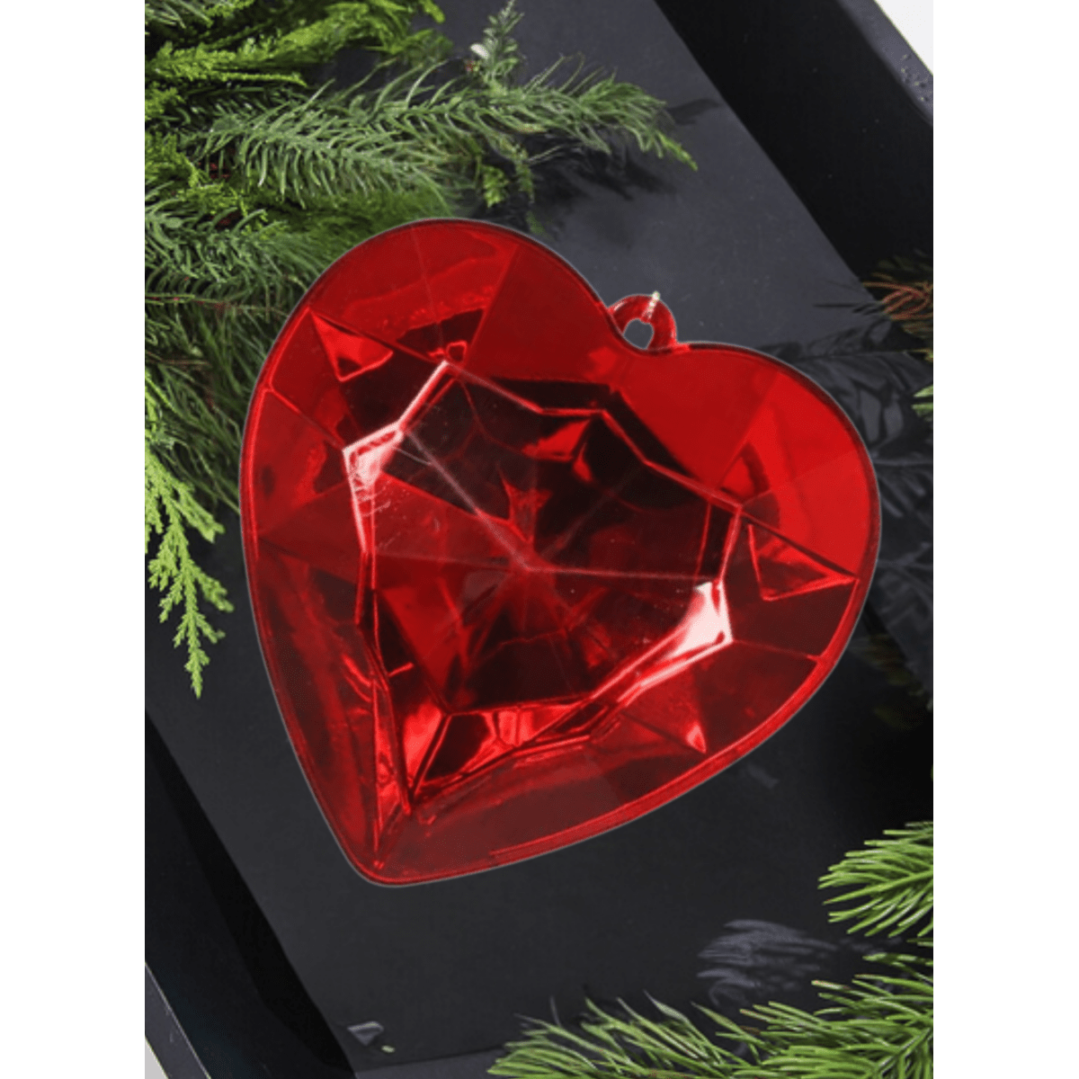 Shop For 6" Acrylic Heart Jewel Ornament: Red