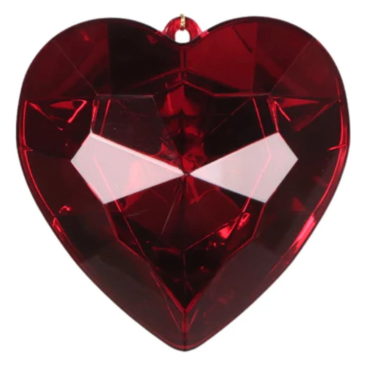 Shop For 6" Acrylic Heart Jewel Ornament: Ruby