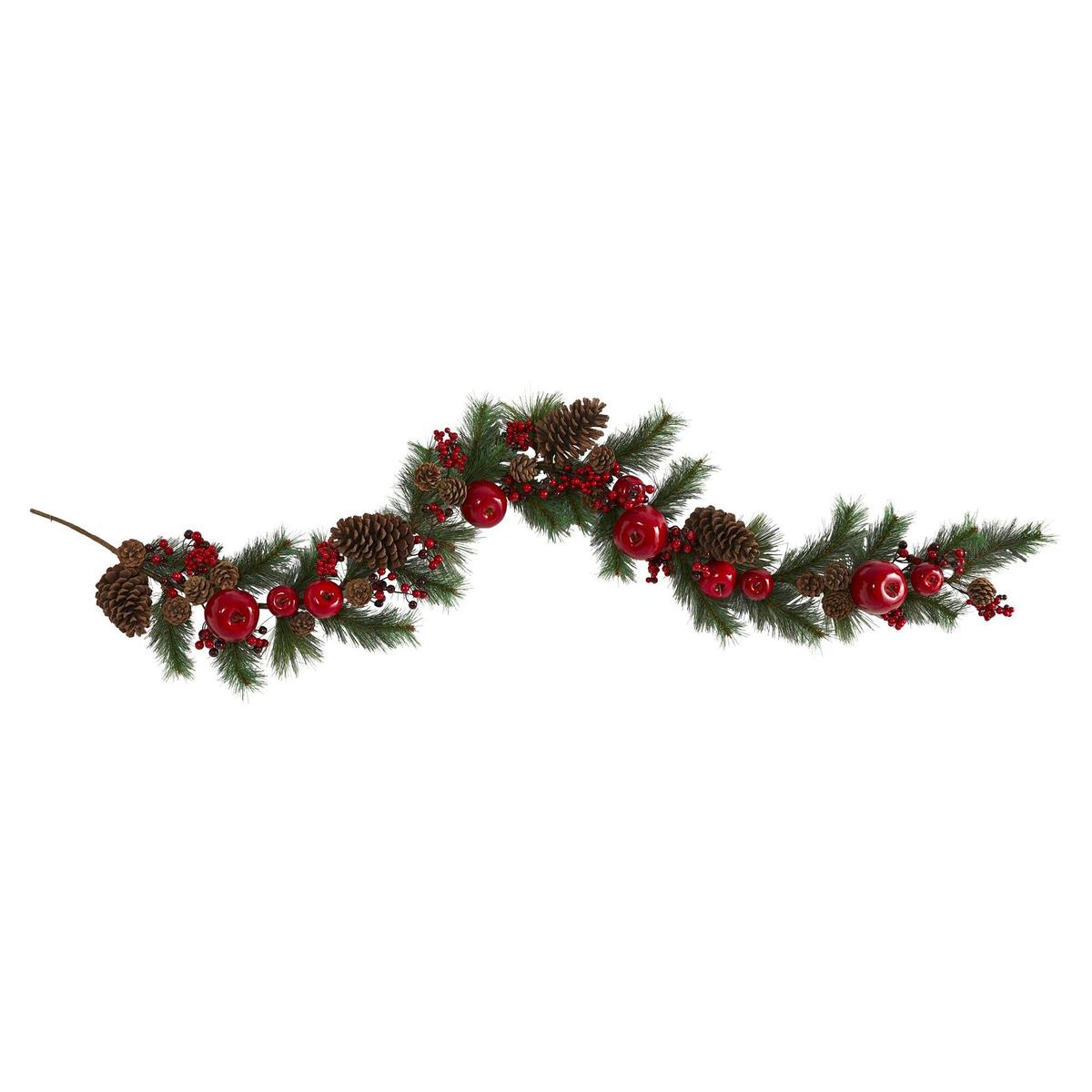 Shop For 6’ Apple, Berries and Pinecone Artificial Garland