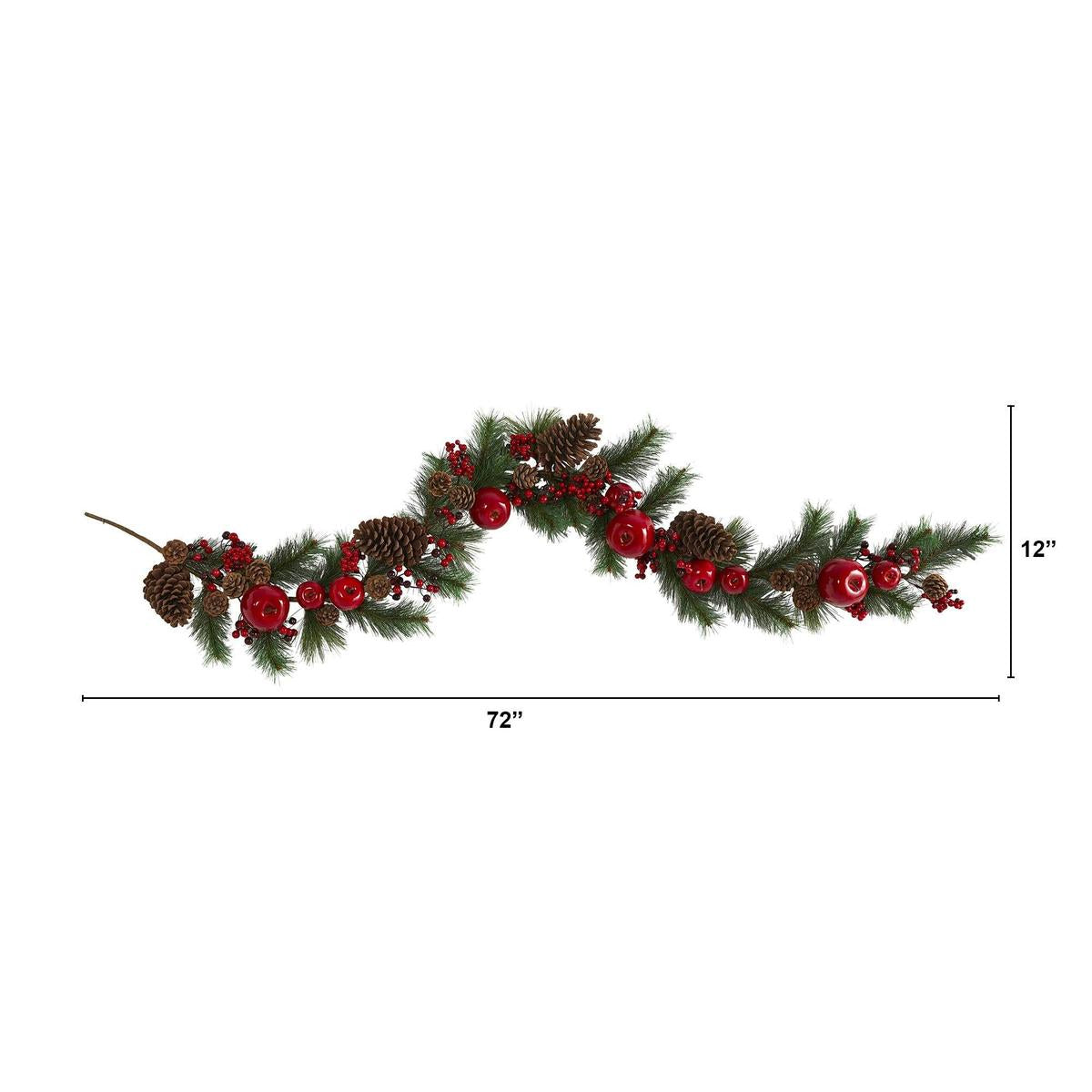 Shop For 6’ Apple, Berries and Pinecone Artificial Garland