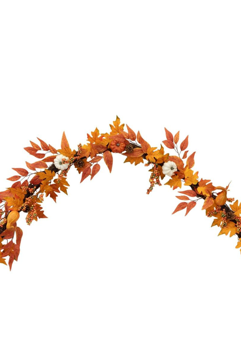 Shop For 6’ Assorted Autumn Maple Leaves Fall Garland