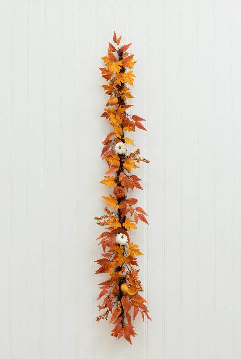 Shop For 6’ Assorted Autumn Maple Leaves Fall Garland