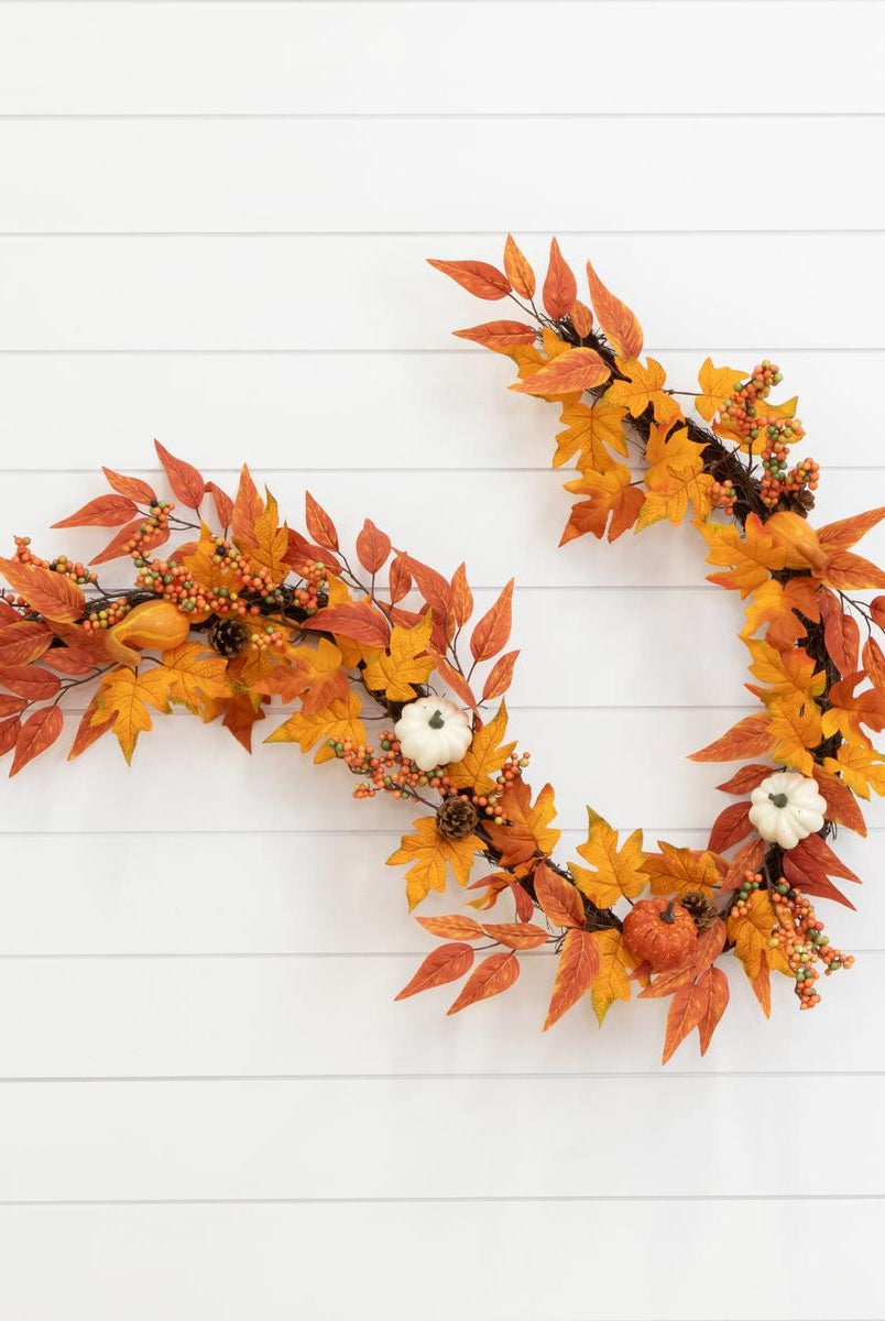 Shop For 6’ Assorted Autumn Maple Leaves Fall Garland