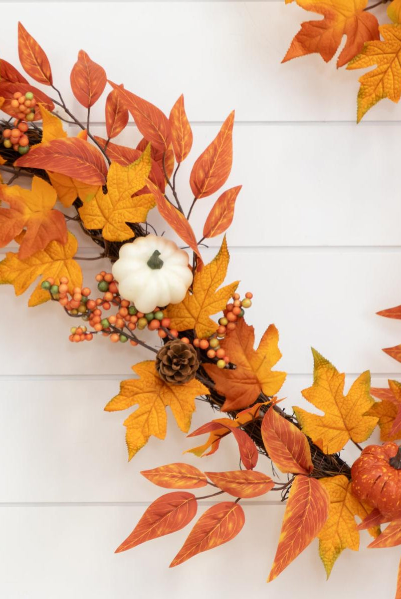 Shop For 6’ Assorted Autumn Maple Leaves Fall Garland