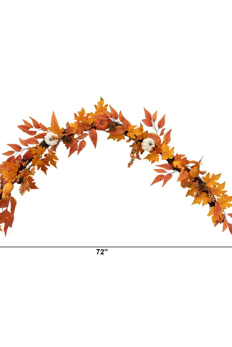 Shop For 6’ Assorted Autumn Maple Leaves Fall Garland