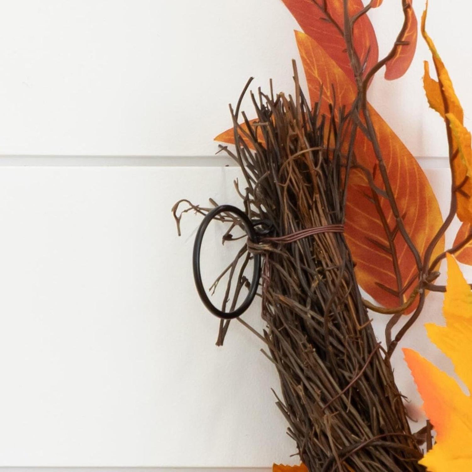 6’ Assorted Autumn Maple Leaves, Pumpkins, Gourds, Berries and Pinecone Artificial Fall Garland
