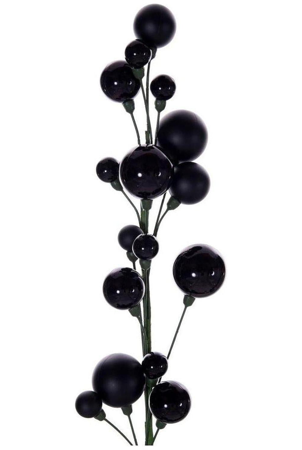 6' Ball Branch Garland: Black